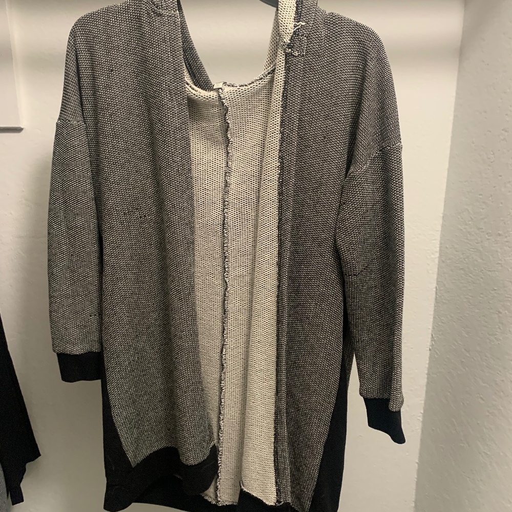 Long Grey Cardigan with Hood - Charlotte Russe
